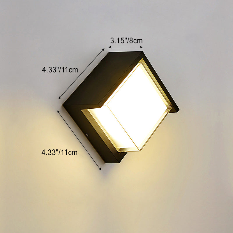 Modern Simplicity Round Square Waterproof Acrylic Aluminum LED Wall Sconce Lamp For Outdoor Patio