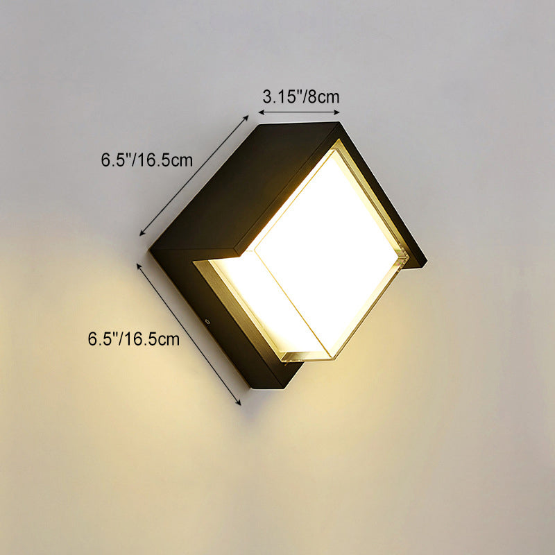 Modern Simplicity Round Square Waterproof Acrylic Aluminum LED Wall Sconce Lamp For Outdoor Patio