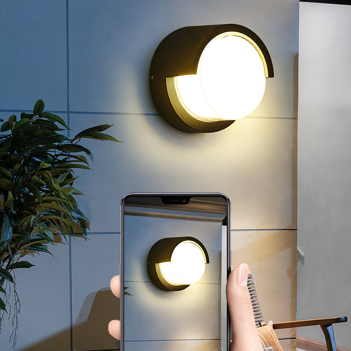 Modern Simplicity Round Square Waterproof Acrylic Aluminum LED Wall Sconce Lamp For Outdoor Patio