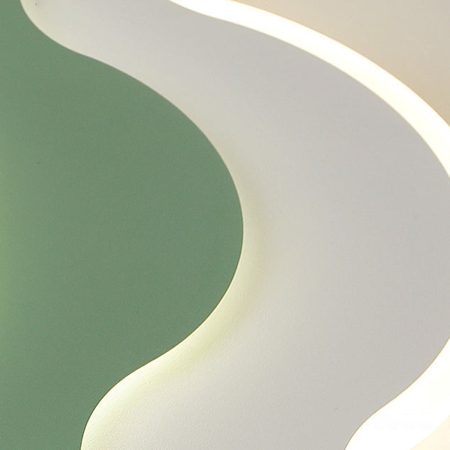 Contemporary Creative Flowers Iron Aluminum Acrylic LED Flush Mount Ceiling Light For Bedroom