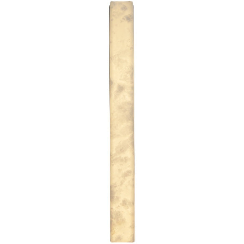 Traditional Chinese Long Strip Copper Marble LED Wall Sconce Lamp For Living Room