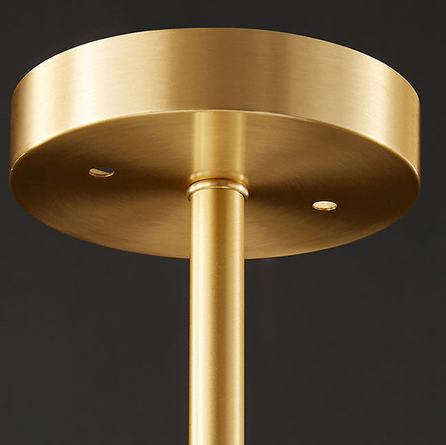 Modern Luxury Dome Irregular Crystal Blocks Copper LED Chandelier For Living Room