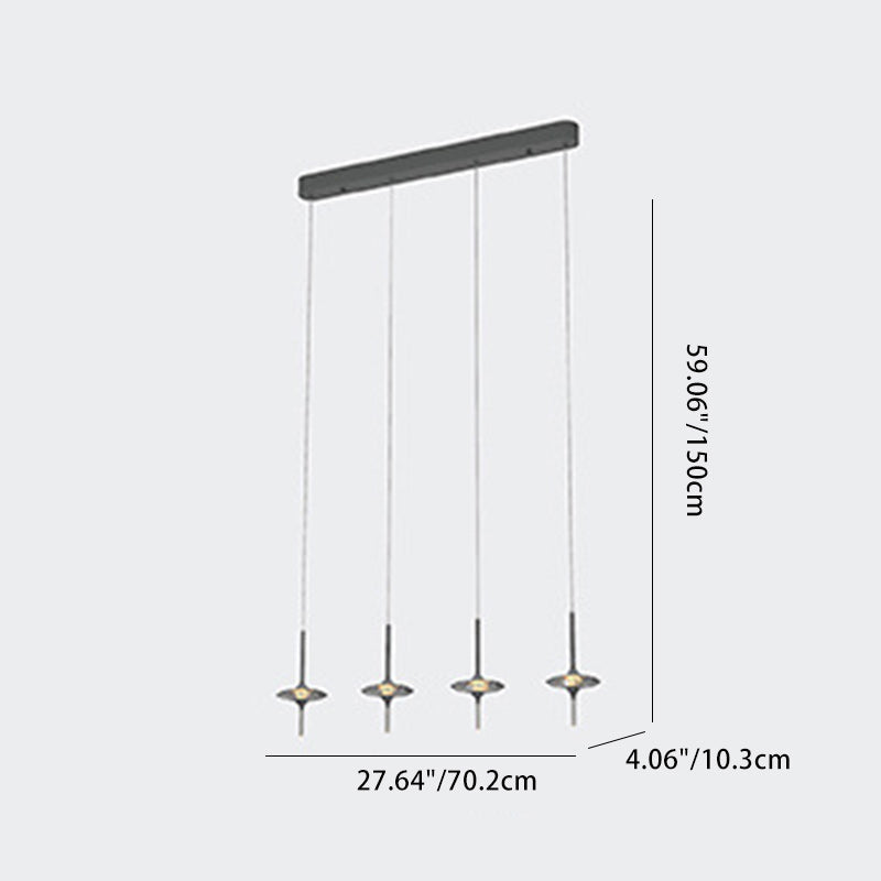 Modern Luxury Pointed Oval Crystal Lampshade Hardware 1/4/6/7 - Light Chandelier For Dining Room