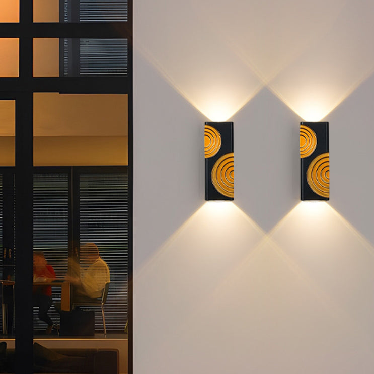 Modern Simplicity Waterproof Rectangle Cube Aluminum LED Wall Sconce Lamp For Outdoor Patios