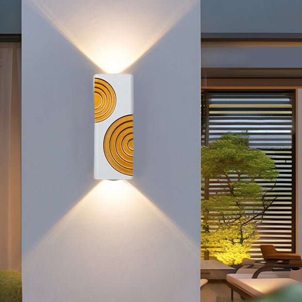 Modern Simplicity Waterproof Rectangle Cube Aluminum LED Wall Sconce Lamp For Outdoor Patios