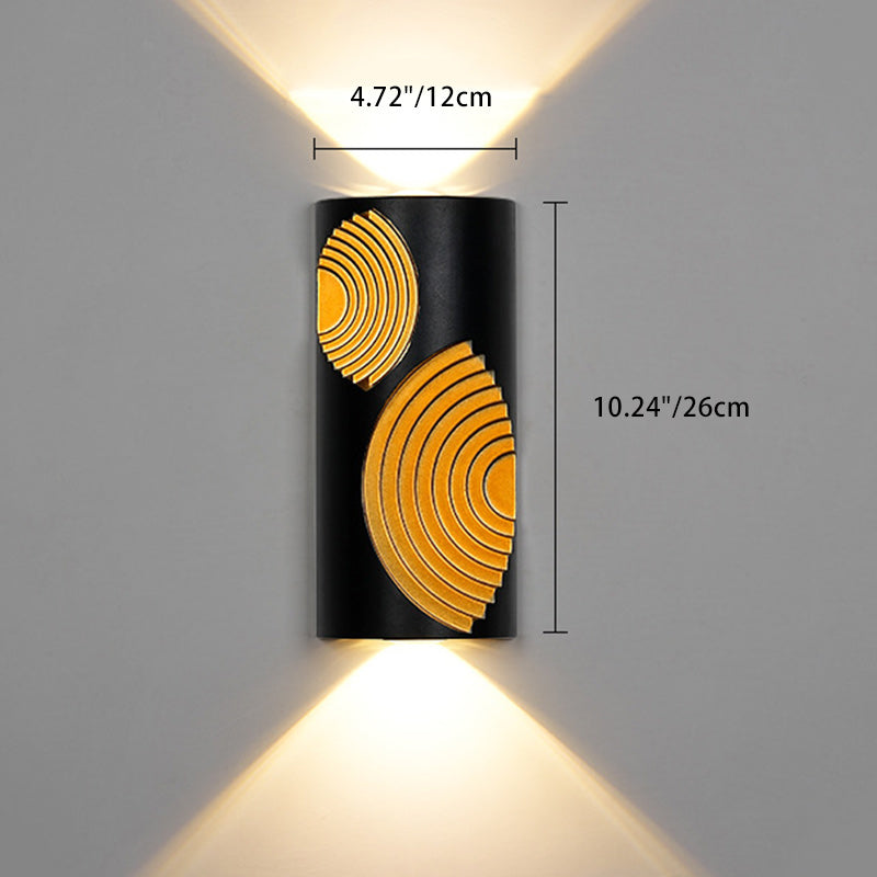 مصباح حائط LED من الألومنيوم بتصميم مكعب مستطيل مقاوم للماء بتصميم عصري بسيط للباحات الخارجية