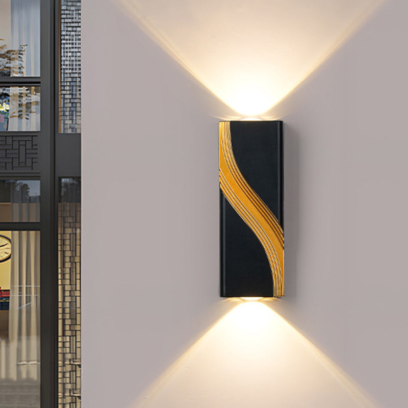 Modern Simplicity Waterproof Rectangle Cube Aluminum LED Wall Sconce Lamp For Outdoor Patios