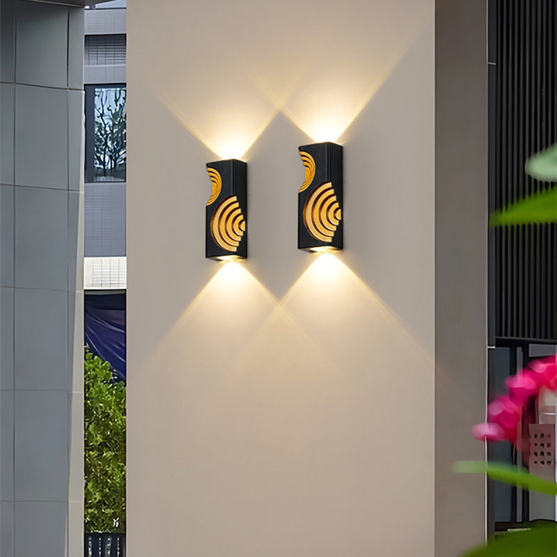 Modern Simplicity Waterproof Rectangle Cube Aluminum LED Wall Sconce Lamp For Outdoor Patios