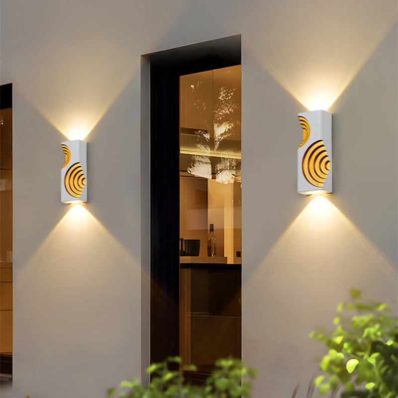 Modern Simplicity Waterproof Rectangle Cube Aluminum LED Wall Sconce Lamp For Outdoor Patios