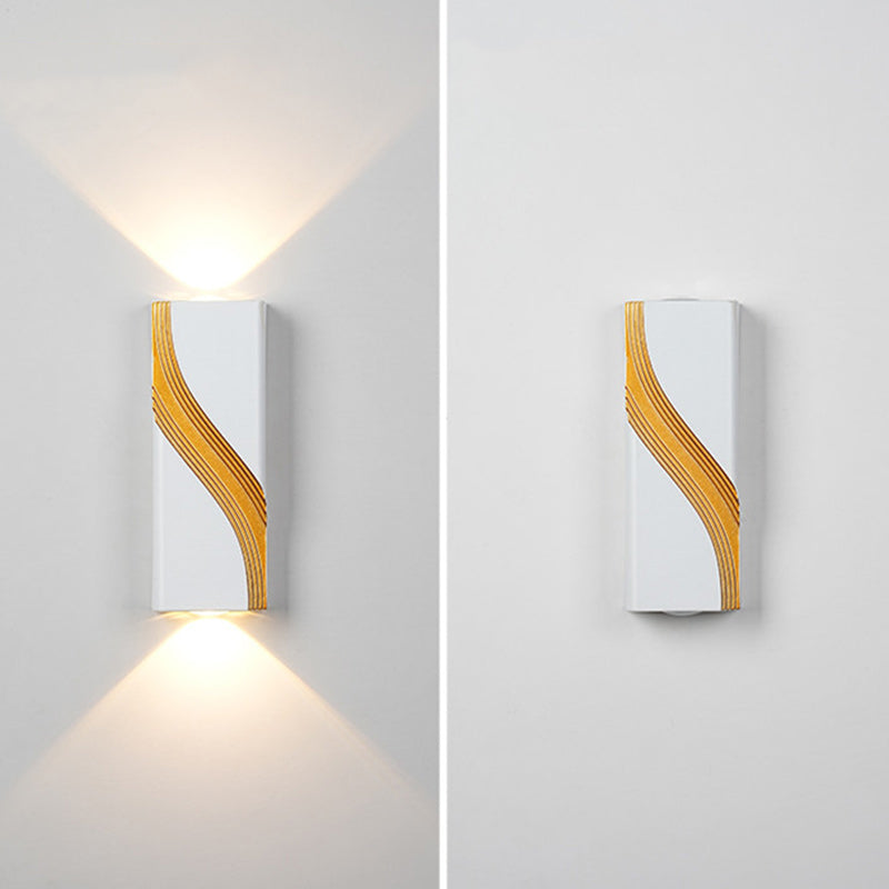 Modern Simplicity Waterproof Rectangle Cube Aluminum LED Wall Sconce Lamp For Outdoor Patios