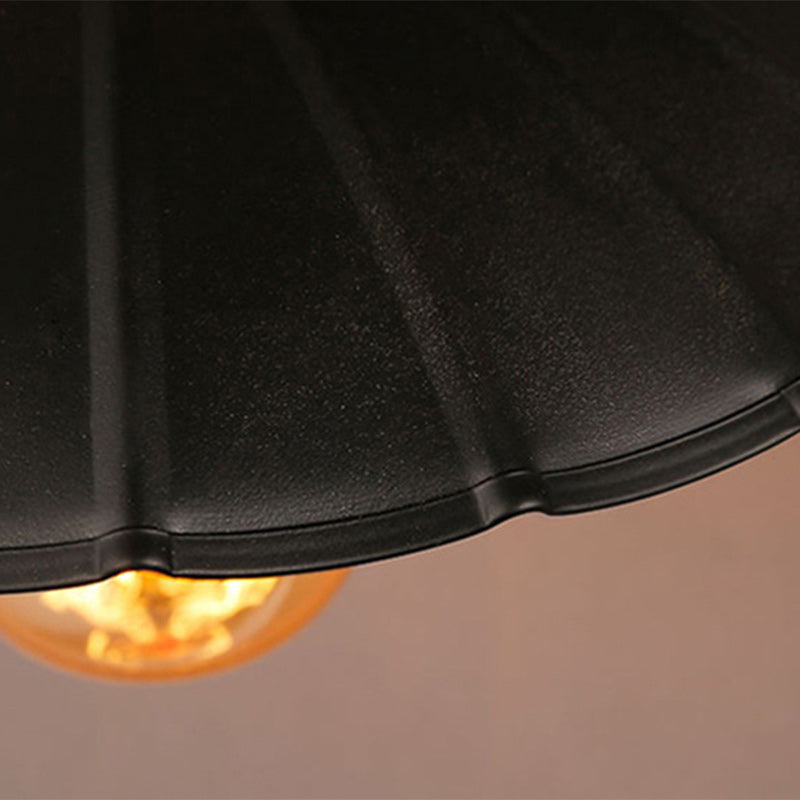 Contemporary Industrial Umbrella Shape Iron Lampshade Hardware Glass 1 - Light Wall Sconce Lamp For Dining Room