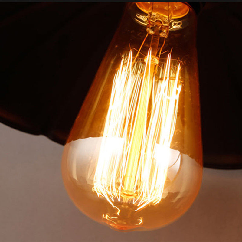 Contemporary Industrial Umbrella Shape Iron Lampshade Hardware Glass 1 - Light Wall Sconce Lamp For Dining Room