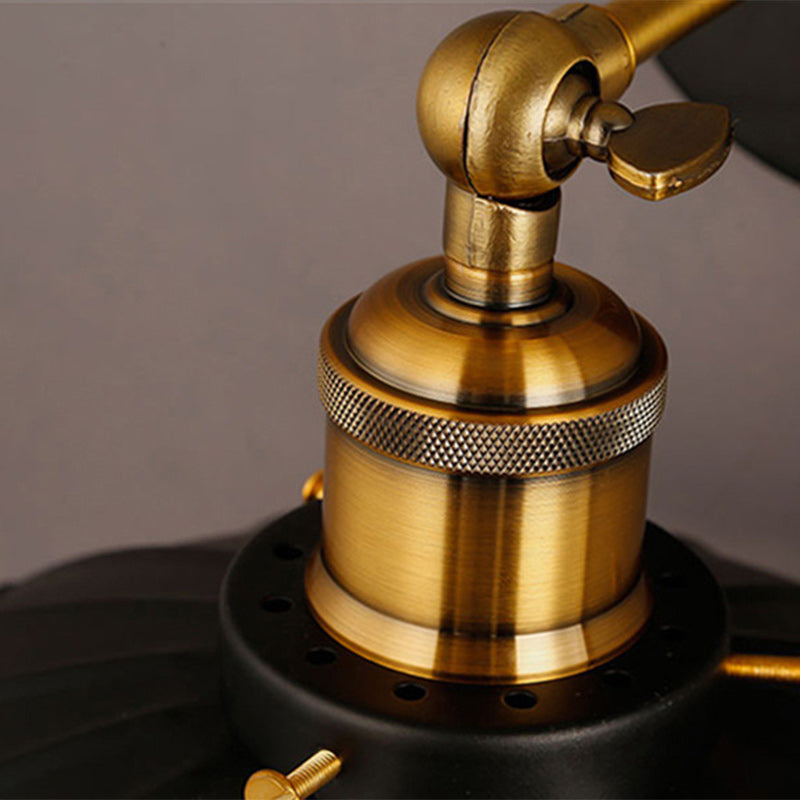 Contemporary Industrial Umbrella Shape Iron Lampshade Hardware Glass 1 - Light Wall Sconce Lamp For Dining Room