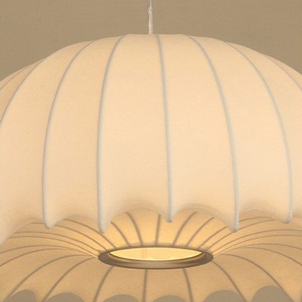 عاكس ضوء من الحرير الصناعي على شكل مظلة يابانية تقليدية، ثريا حديدية واحدة لغرفة الطعام