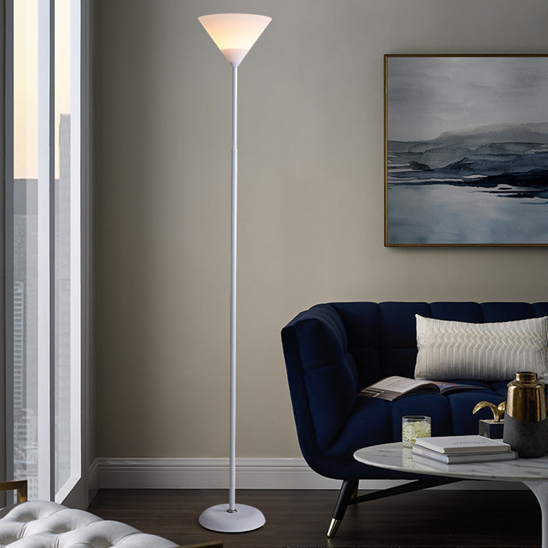 Contemporary Nordic Iron Acrylic Lampshade 1/2 - Light Standing Floor Lamp For Living Room