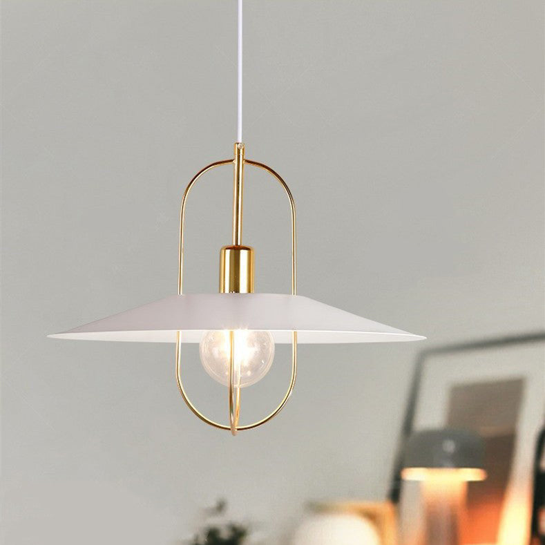 Contemporary Scandinavian Full Iron Lampshade 1 - Light Pendant Light For Dining Room