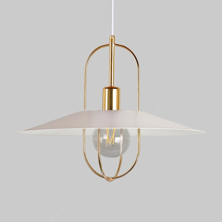 Contemporary Scandinavian Full Iron Lampshade 1 - Light Pendant Light For Dining Room