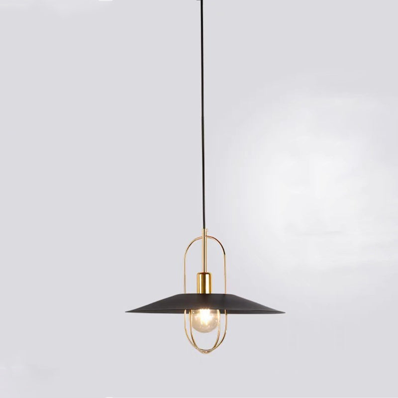 Contemporary Scandinavian Full Iron Lampshade 1 - Light Pendant Light For Dining Room