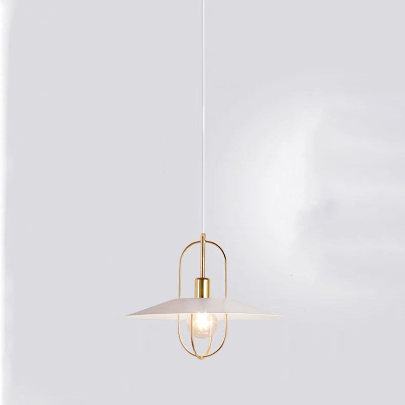Contemporary Scandinavian Full Iron Lampshade 1 - Light Pendant Light For Dining Room