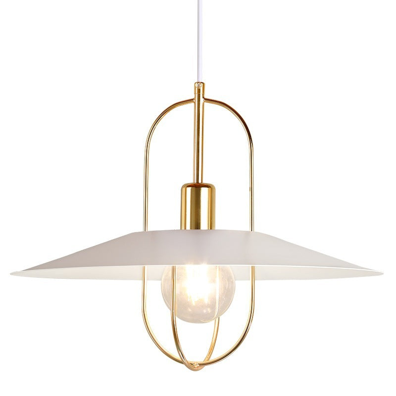 Contemporary Scandinavian Full Iron Lampshade 1 - Light Pendant Light For Dining Room