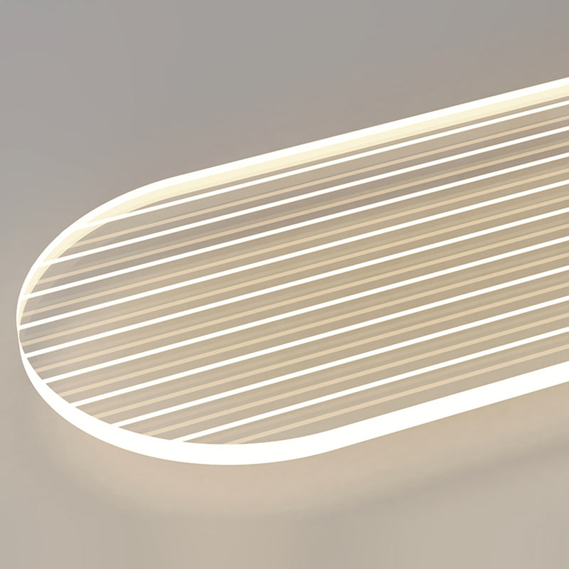 ダイニングルームに最適な、現代的な北欧風ロングストリップアイアンPE LEDフラッシュマウントシーリングライト