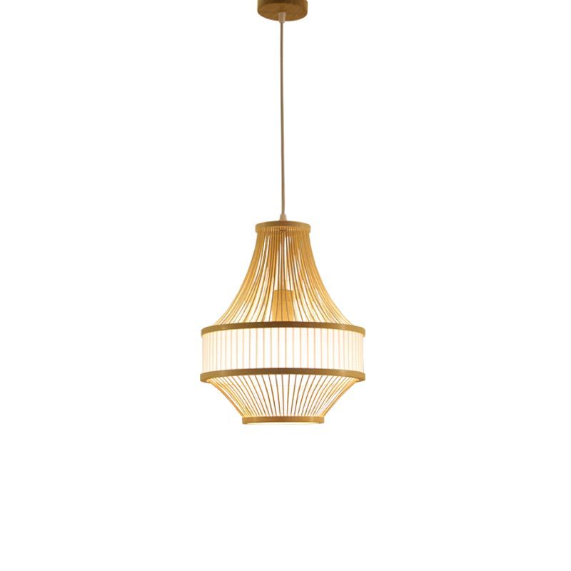 Traditional Chinese Bamboo Weaving 1 - Light Pendant Light For Dining Room