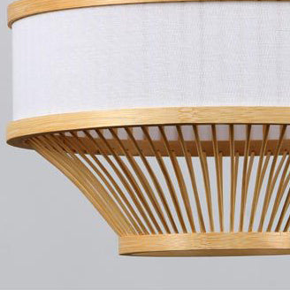 Traditional Chinese Bamboo Weaving 1 - Light Pendant Light For Dining Room