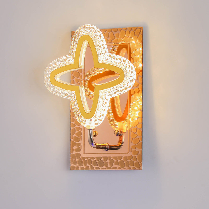 Modern Luxury Round Crown Aluminum Iron LED Wall Sconce Lamp For Living Room
