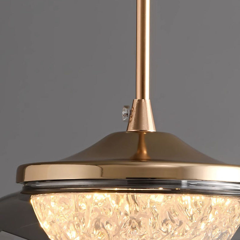 Modern Art Deco Hardware Acrylic Glass Lampshade Candy Bowl LED Pendant Light For Bedroom
