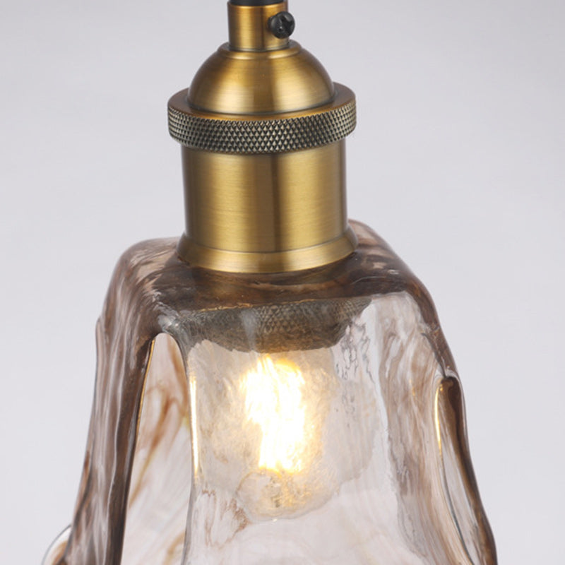Contemporary Nordic Transparent Glass Lampshade Hardware 3 - Light Chandelier For Dining Room