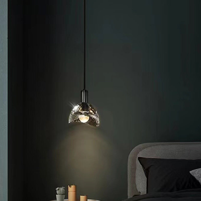 Modern Luxury Full Copper Crystal Lampshade 1 - Light Pendant Light For Dining Room