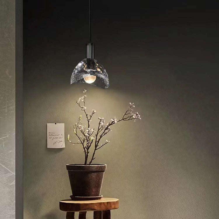 Modern Luxury Full Copper Crystal Lampshade 1 - Light Pendant Light For Dining Room