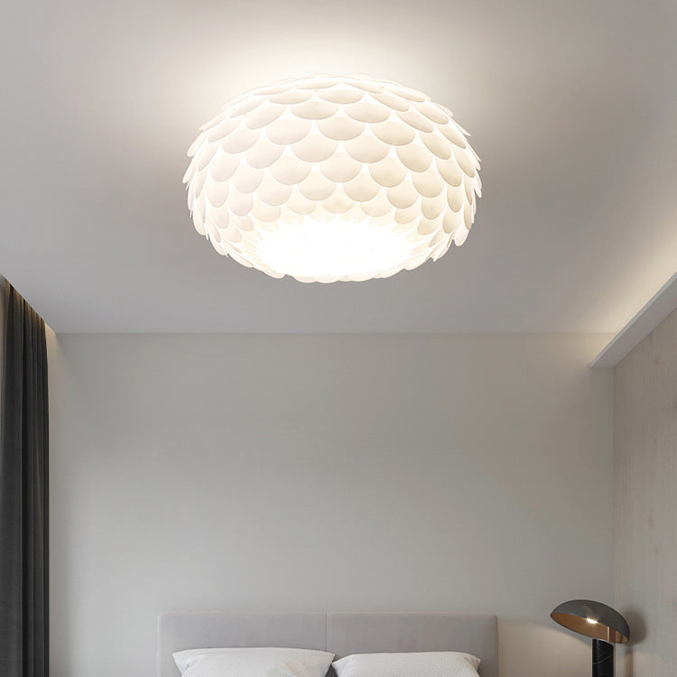 Contemporary Creative Fish Scales Iron Acrylic Lampshade 2/4 - Light Flush Mount Ceiling Light For Living Room