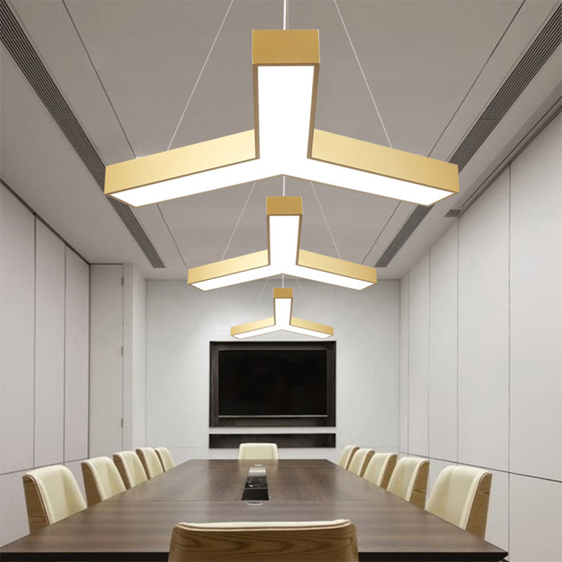 ثريا LED بتصميم هندسي عصري إبداعي على شكل قبة مصنوعة من الحديد والأكريليك للمكتب