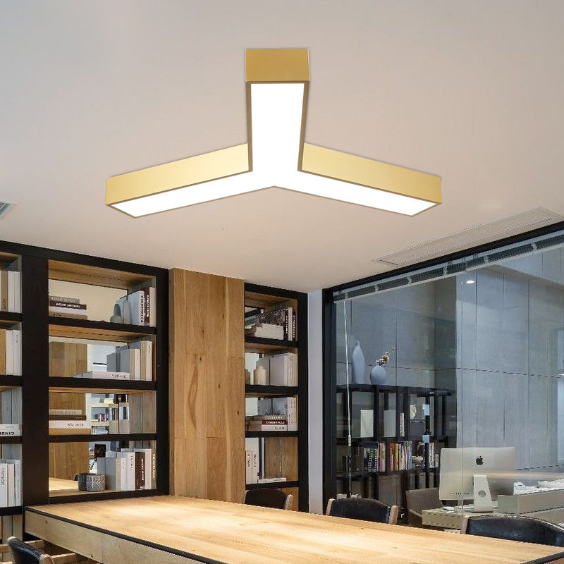 ثريا LED بتصميم هندسي عصري إبداعي على شكل قبة مصنوعة من الحديد والأكريليك للمكتب