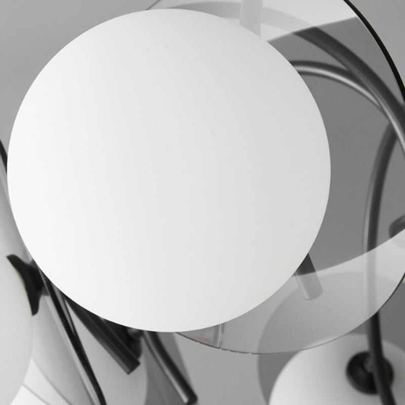 مصباح زجاجي بتصميم عصري بسيط على شكل قضيب منحني، نحاسي، مقاس 4/5/8 بوصة - ثريا خفيفة لغرفة المعيشة