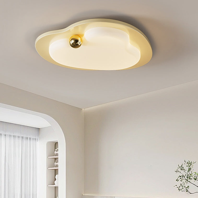 Contemporary Creative Heart Shape Acrylic Iron Lampshade LED Flush Mount Ceiling Light For Bedroom