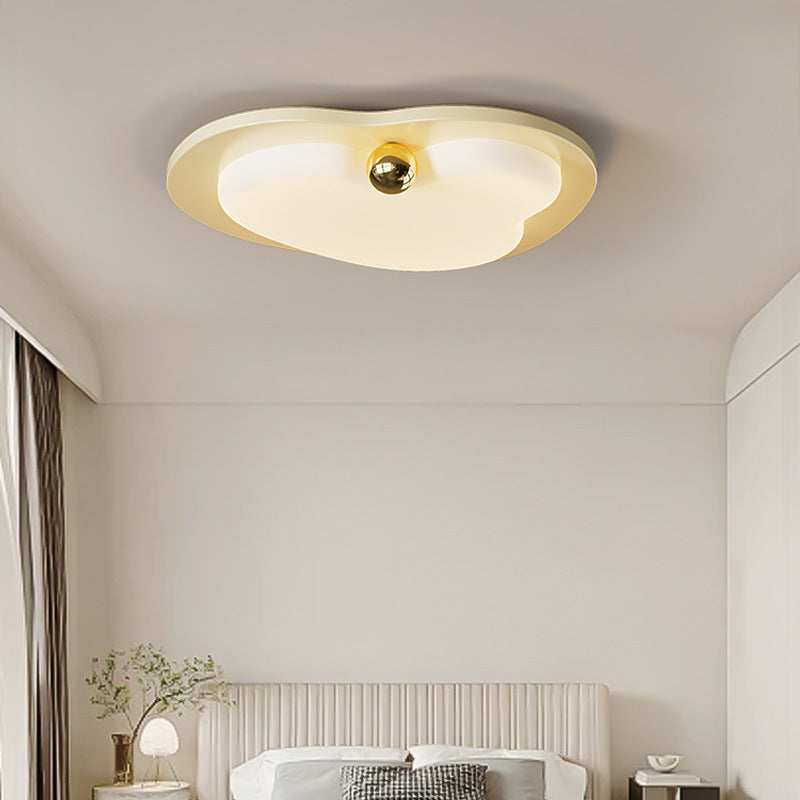 Contemporary Creative Heart Shape Acrylic Iron Lampshade LED Flush Mount Ceiling Light For Bedroom