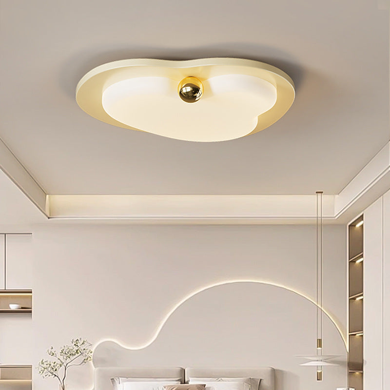 Contemporary Creative Heart Shape Acrylic Iron Lampshade LED Flush Mount Ceiling Light For Bedroom