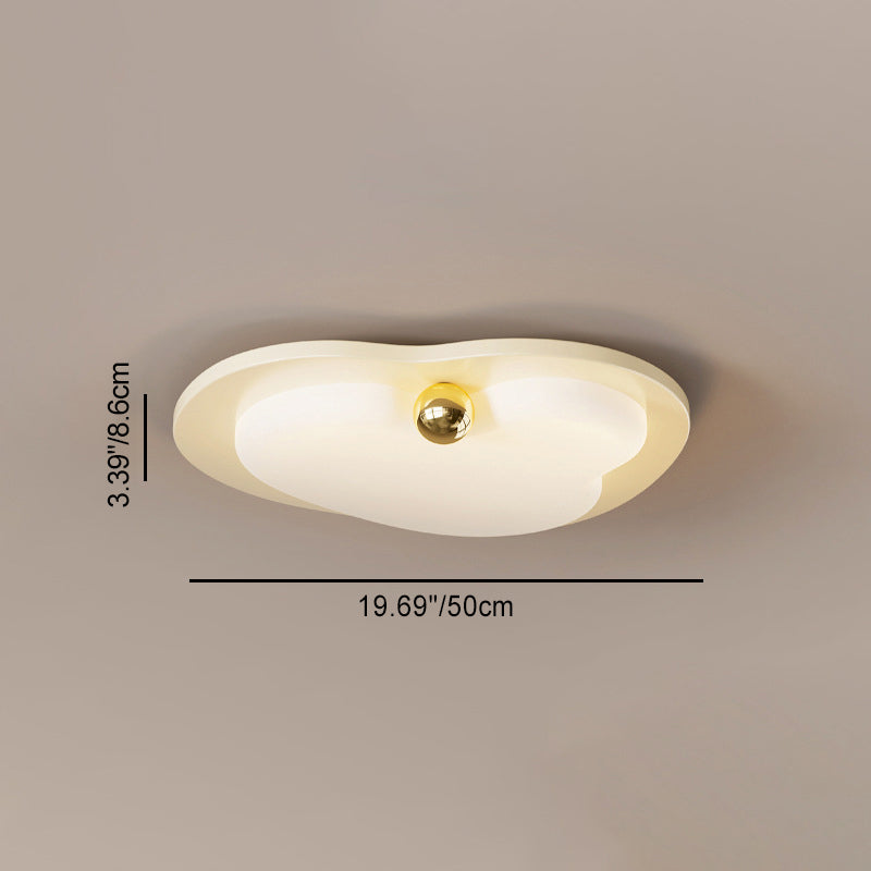 Contemporary Creative Heart Shape Acrylic Iron Lampshade LED Flush Mount Ceiling Light For Bedroom
