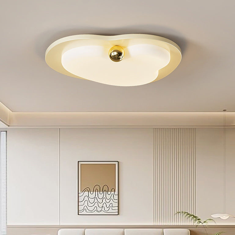 Contemporary Creative Heart Shape Acrylic Iron Lampshade LED Flush Mount Ceiling Light For Bedroom