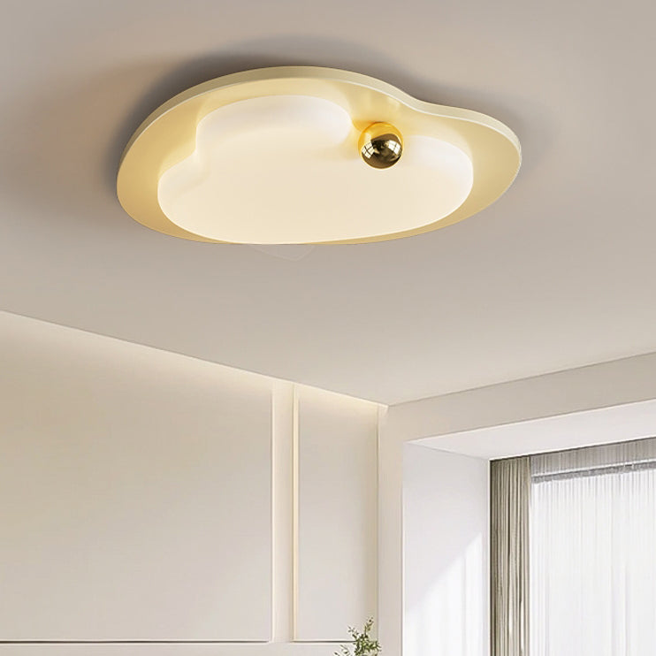 Contemporary Creative Heart Shape Acrylic Iron Lampshade LED Flush Mount Ceiling Light For Bedroom