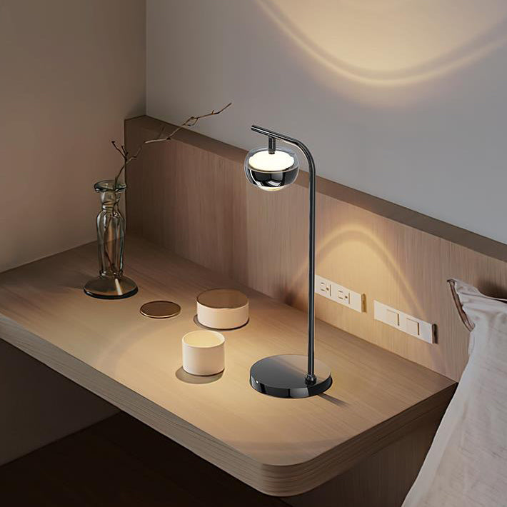 Contemporary Scandinavian Orb Acrylic Aluminum Iron LED Table Lamp For Living Room