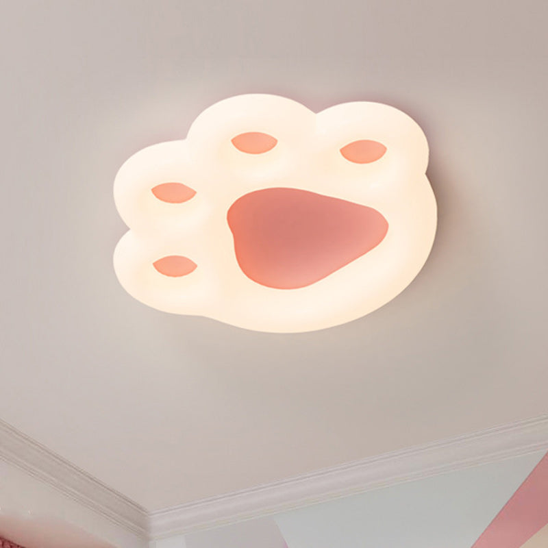 Contemporary Creative Cat Scratcher Roto-molding Iron Lampshade LED Flush Mount Ceiling Light For Bedroom