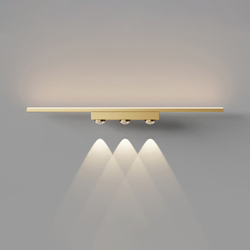 Contemporary Scandinavian Acrylic Brass LED Wall Sconce Lamp For Living Room