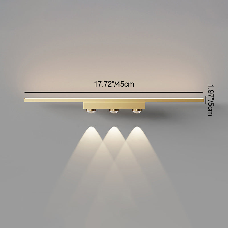 Contemporary Scandinavian Acrylic Brass LED Wall Sconce Lamp For Living Room