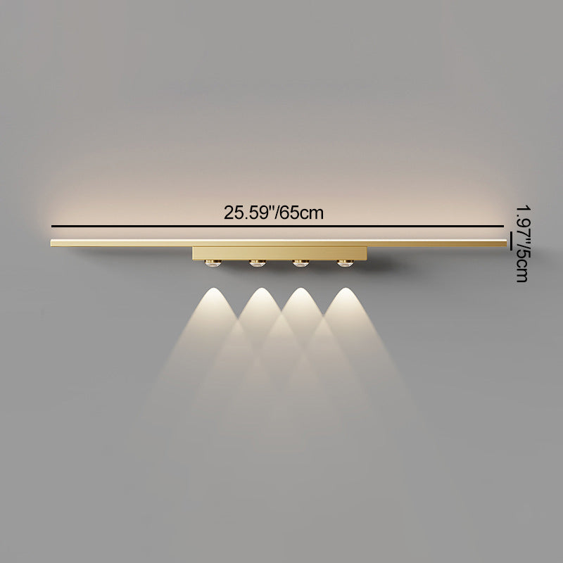 Contemporary Scandinavian Acrylic Brass LED Wall Sconce Lamp For Living Room