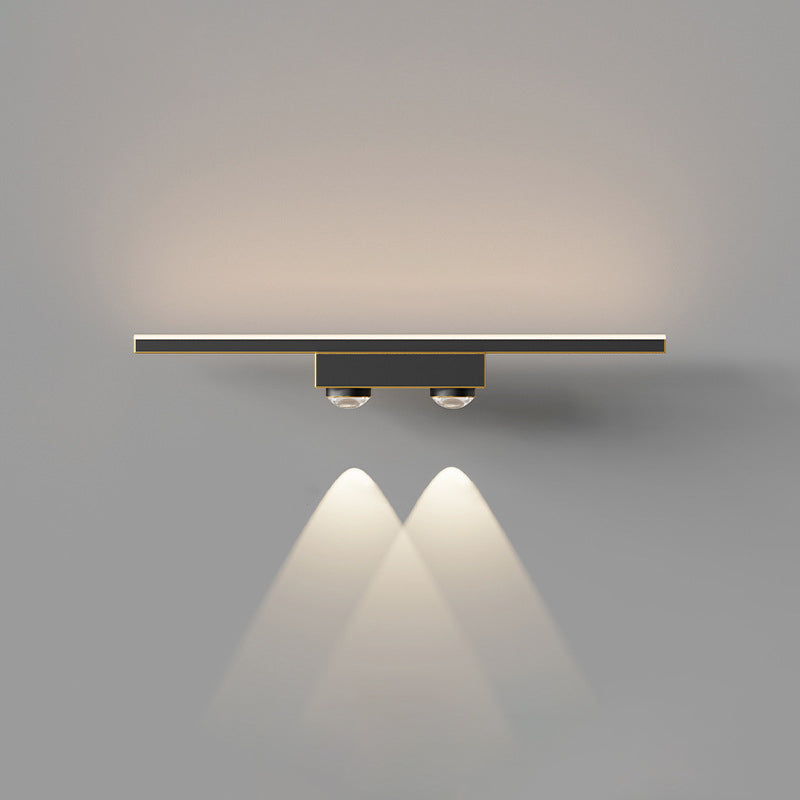 Contemporary Scandinavian Acrylic Brass LED Wall Sconce Lamp For Living Room