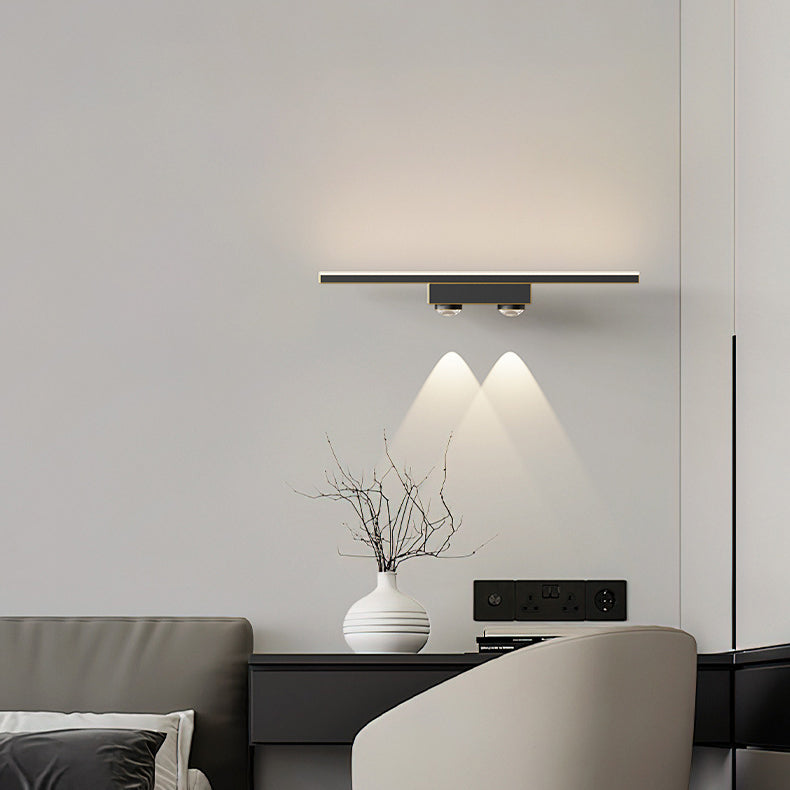 Contemporary Scandinavian Acrylic Brass LED Wall Sconce Lamp For Living Room