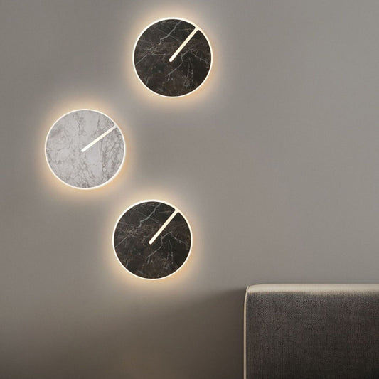 Contemporary Scandinavian Acrylic Iron Rock Board LED Wall Sconce Lamp For Living Room